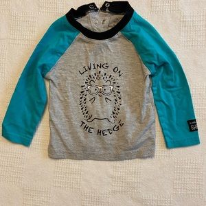 9 mos boys hedgehog tee
